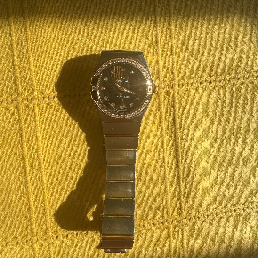 Omega Steel 18k Rose Gold Constellation 27mm Diamond Watch 123.25.27.60.63.001 - Picture 8 of 12